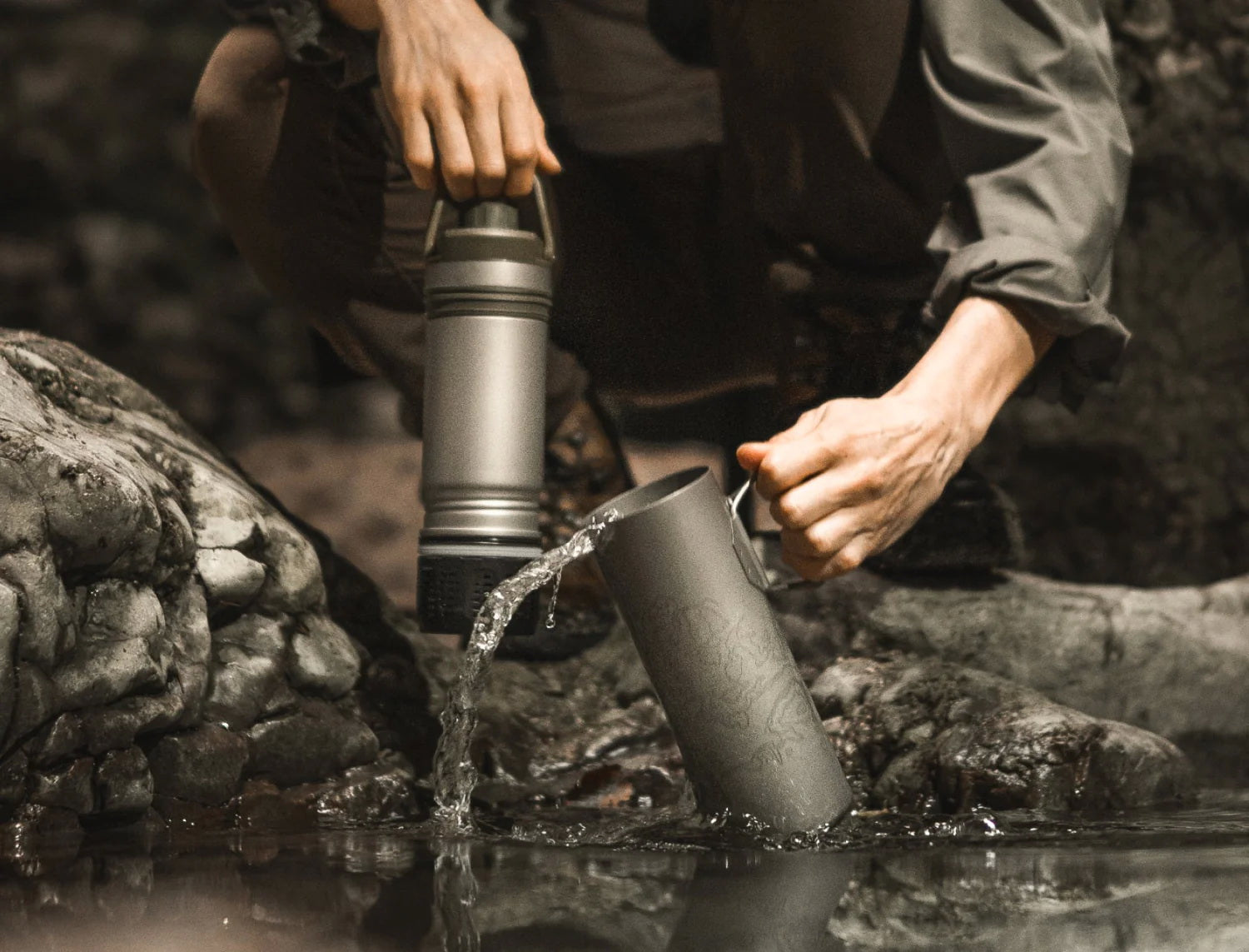 Grayl Ultrapress Purifier Titanium Wasserfilter 0.5L