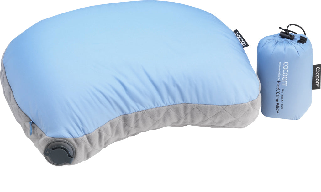 Cocoon Air Core Hood / Camp Pillow Ultralight light-blue/grey