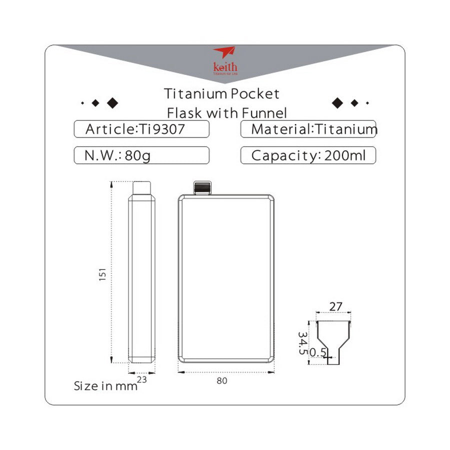 Keith Titan Flachmann 200ml