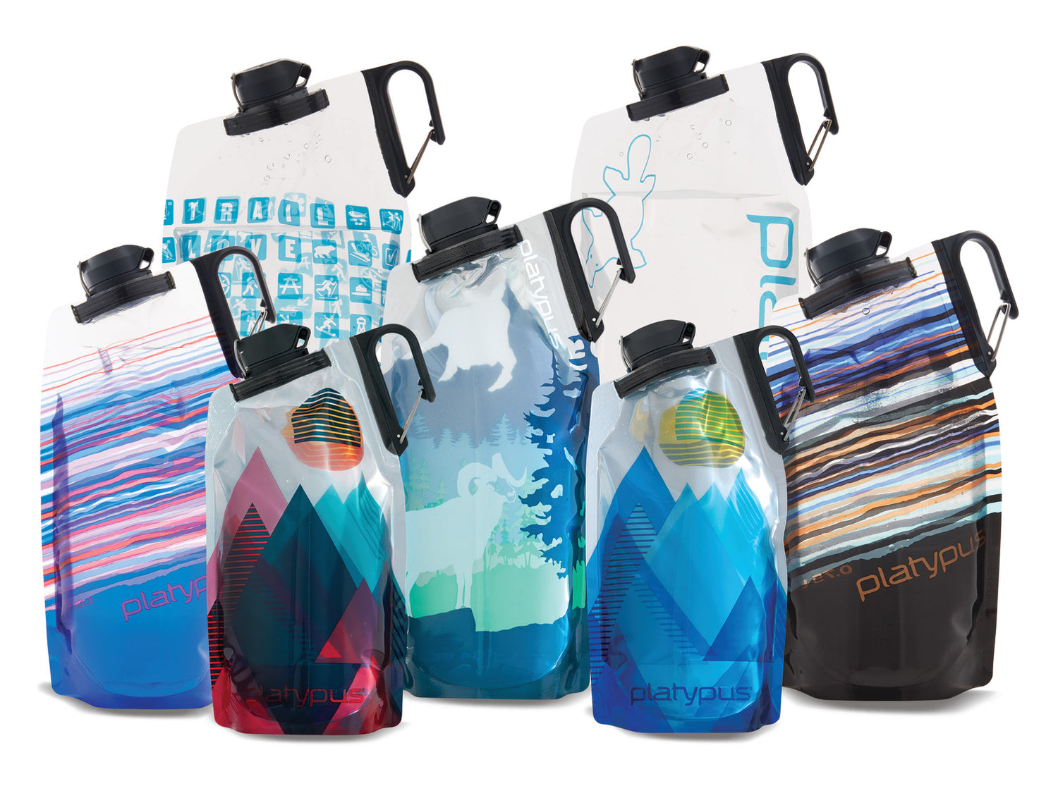 Platypus DuoLock Bottle 1L Gray Prisms