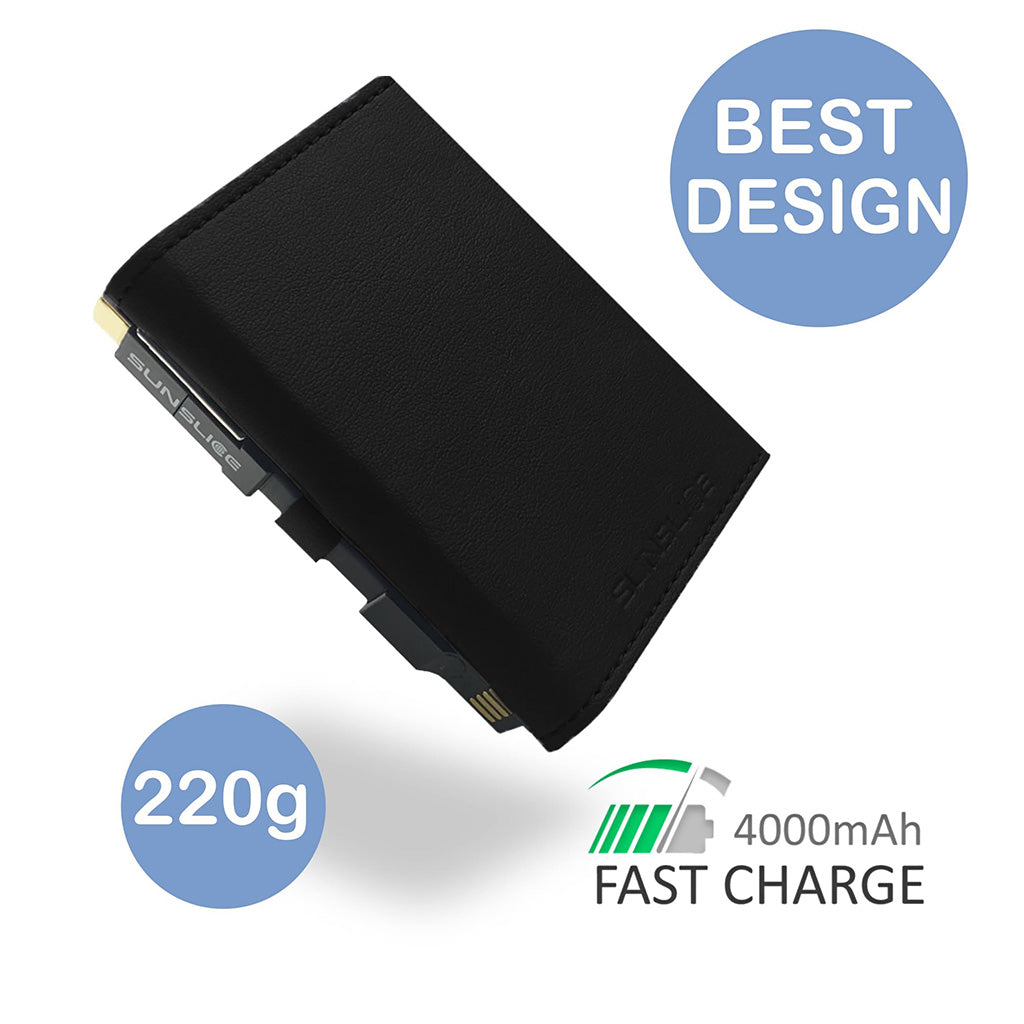 SunSlice Photon 4W - 4'000 mAh Solar Powerbank Black
