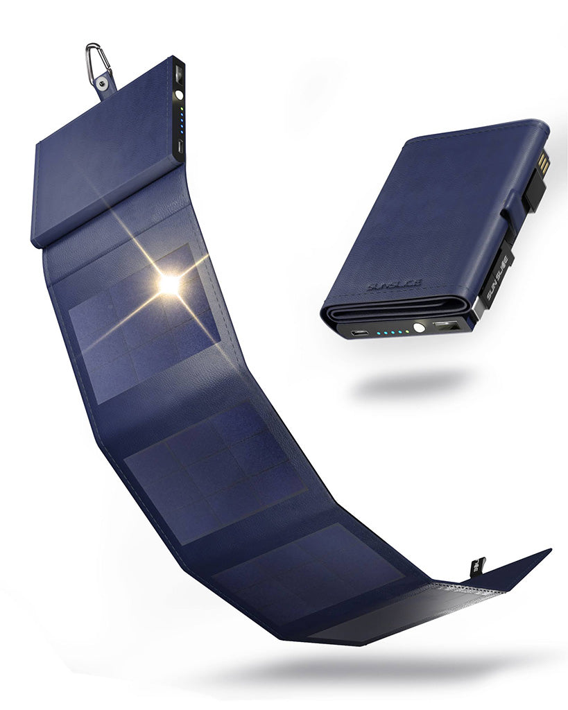 SunSlice Photon 4W - 4'000 mAh Solar Powerbank Blue
