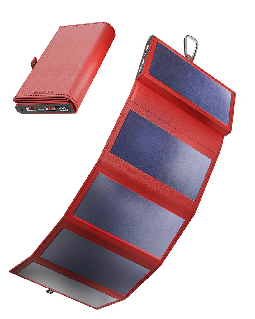 SunSlice Electron 8W - 10'000 mAh Solar Powerbank Red