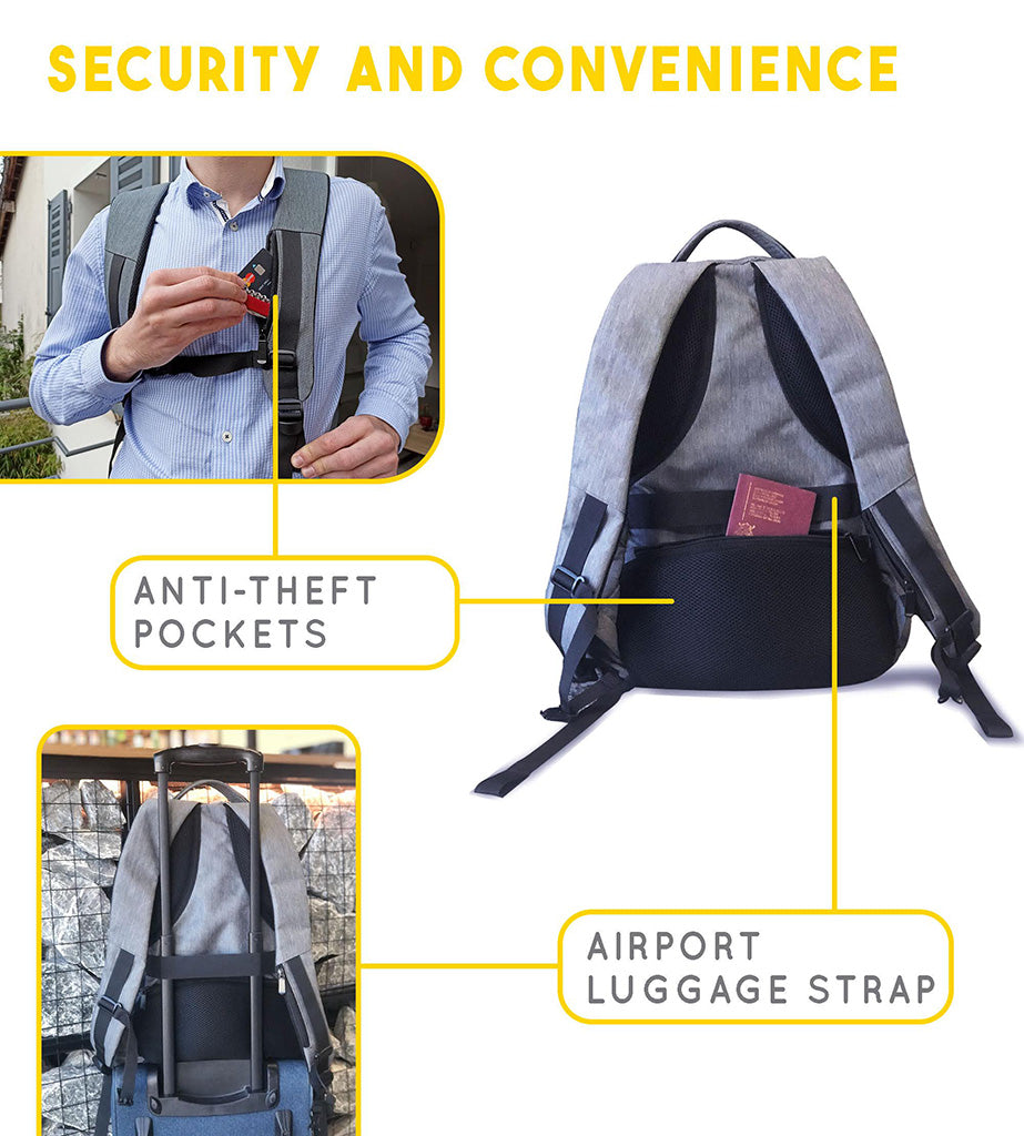 SunSlice Zenith - 25L 8W Solar BackpackBlack