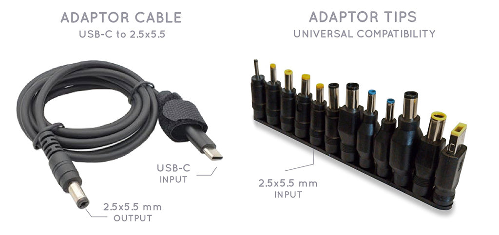 SunSlice USB-C cable with Adaptor Set (1m)