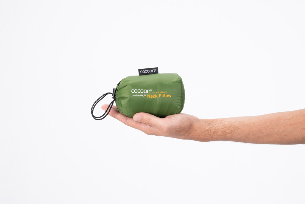 Cocoon U Shaped Down Neck Pillow fresh olive/grey