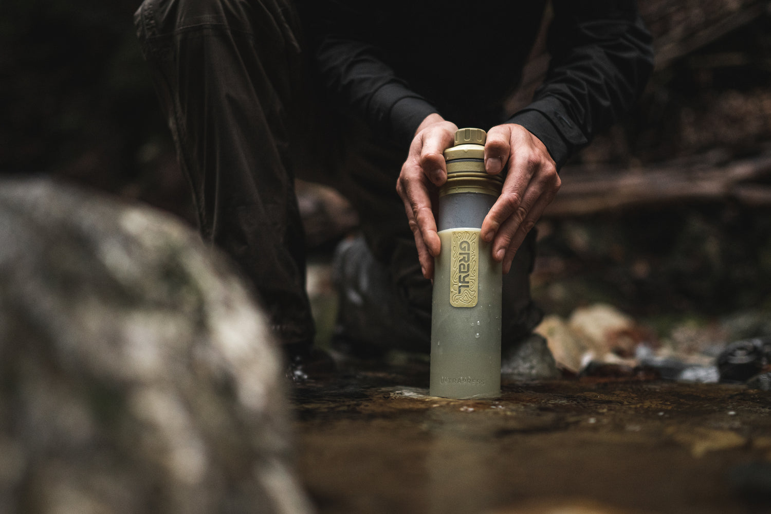 Grayl Ultrapress Purifier Bottle - Coyote Brown